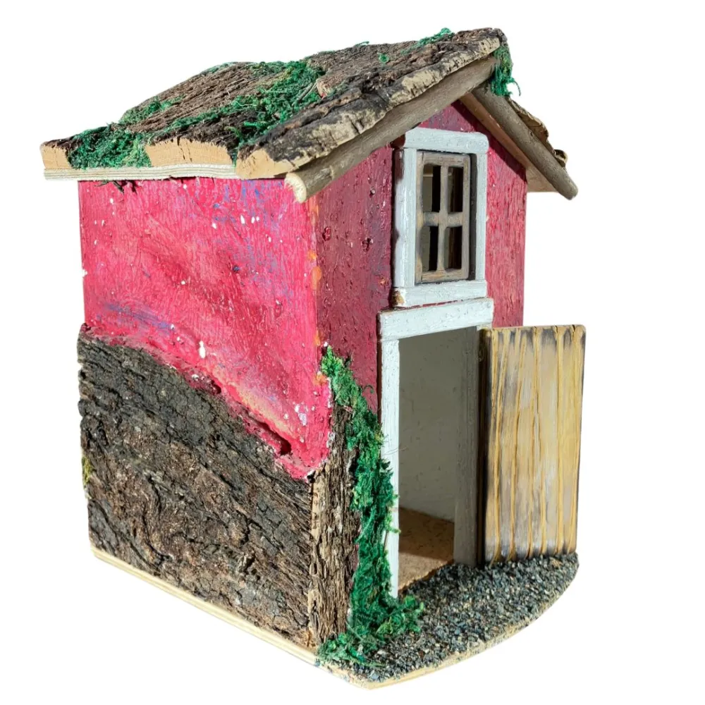 Village House with Window for 8 cm Nativity Figures