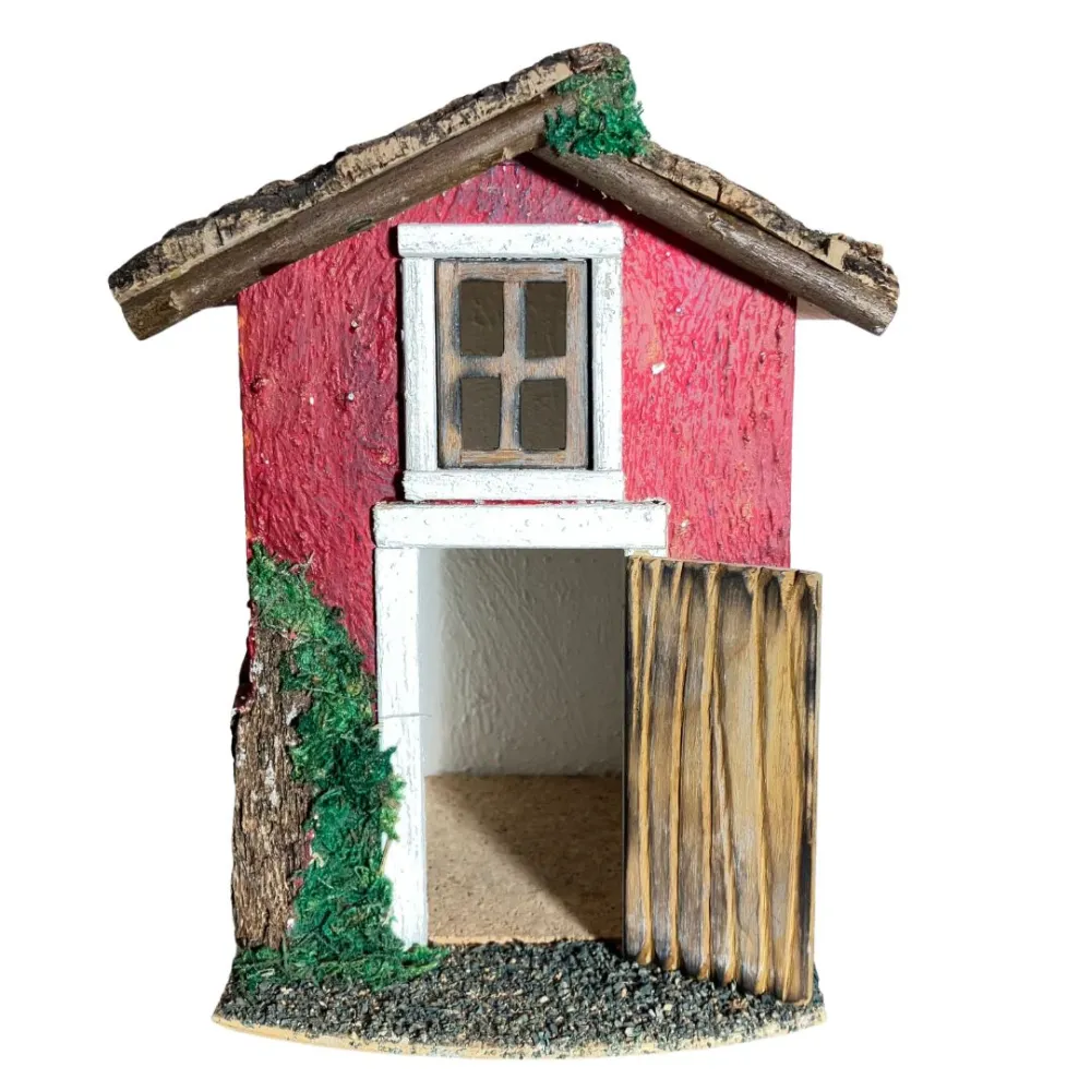 Village House with Window for 8 cm Nativity Figures