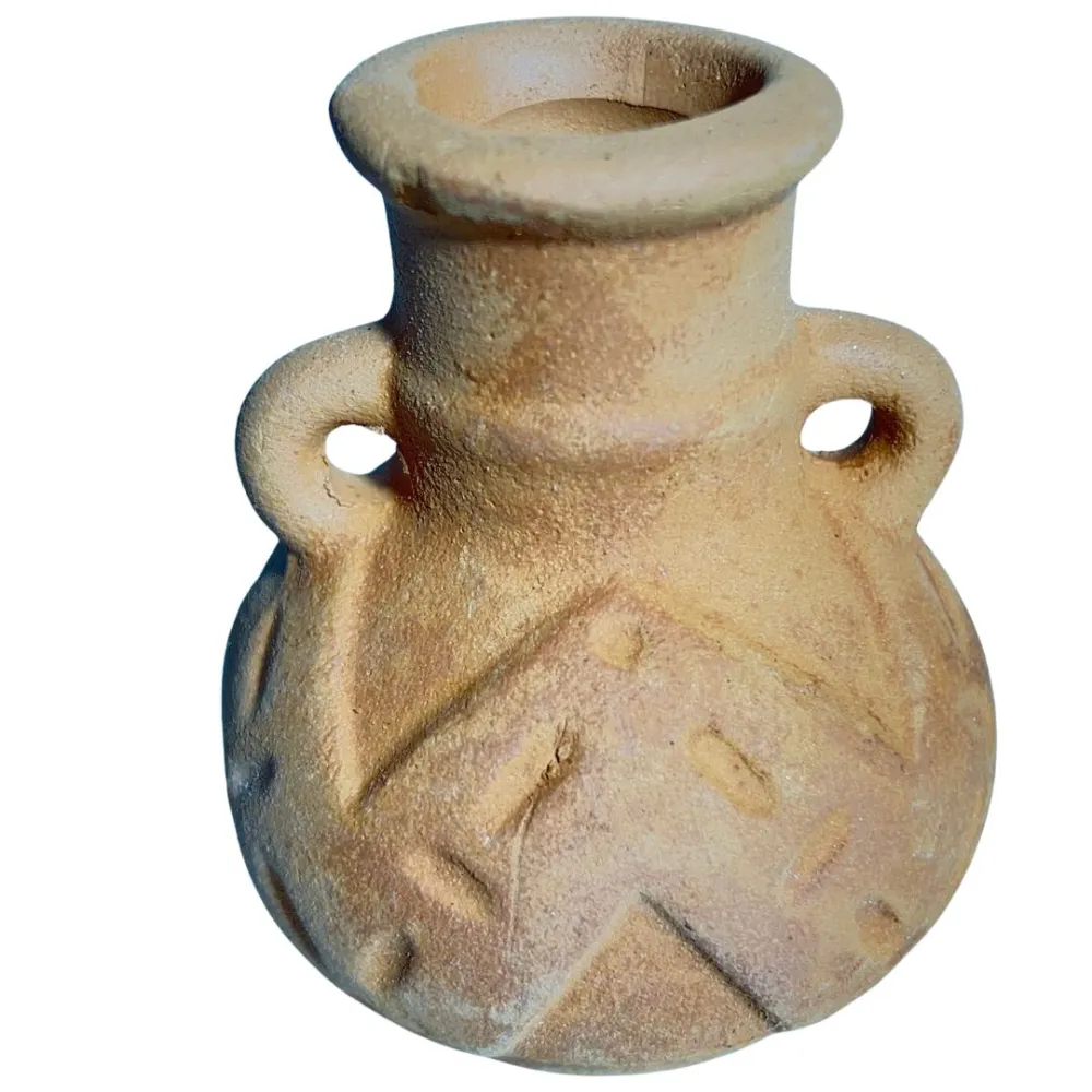 Set of 3 Decorated Terracotta Amphorae for 20 cm Nativity Figures