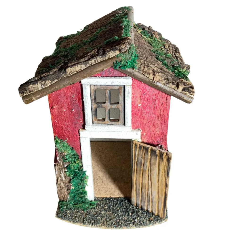 Village House with Window for 8 cm Nativity Figures