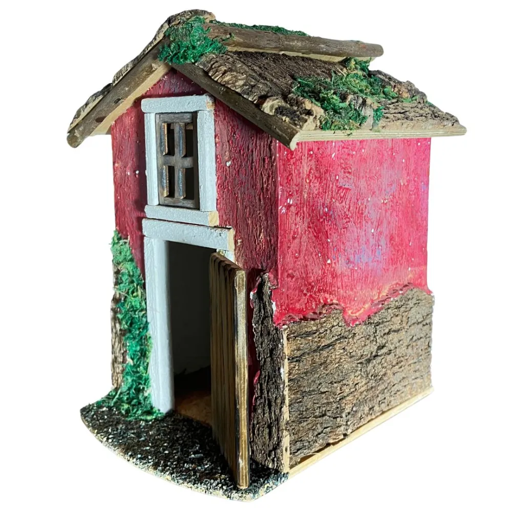 Village House with Window for 8 cm Nativity Figures