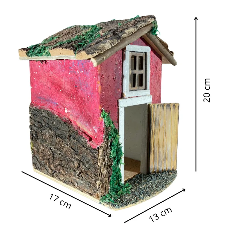 Village House with Window for 8 cm Nativity Figures