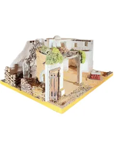 Palestinian Village with 220 V Lights for 8 cm Nativity Figures 2