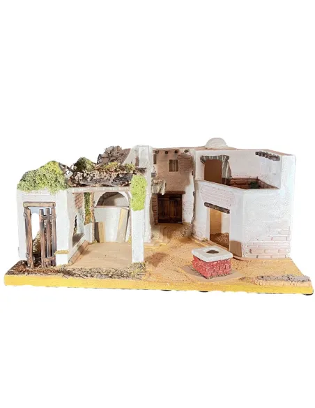 Palestinian Village with 220 V Lights for 8 cm Nativity Figures