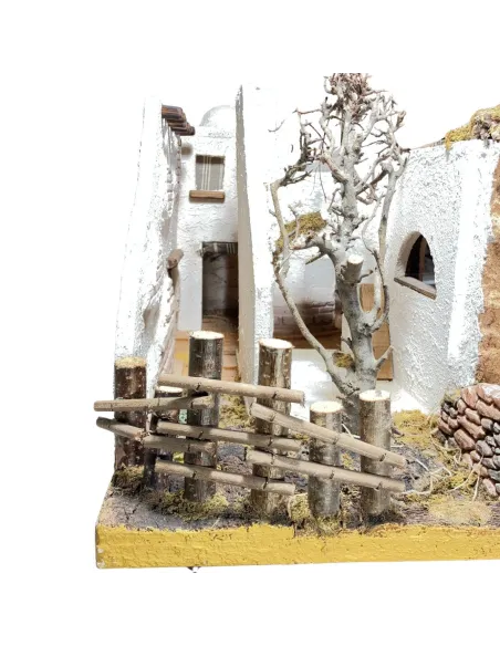 Palestinian Village with 220 V Lights for 8 cm Nativity Figures