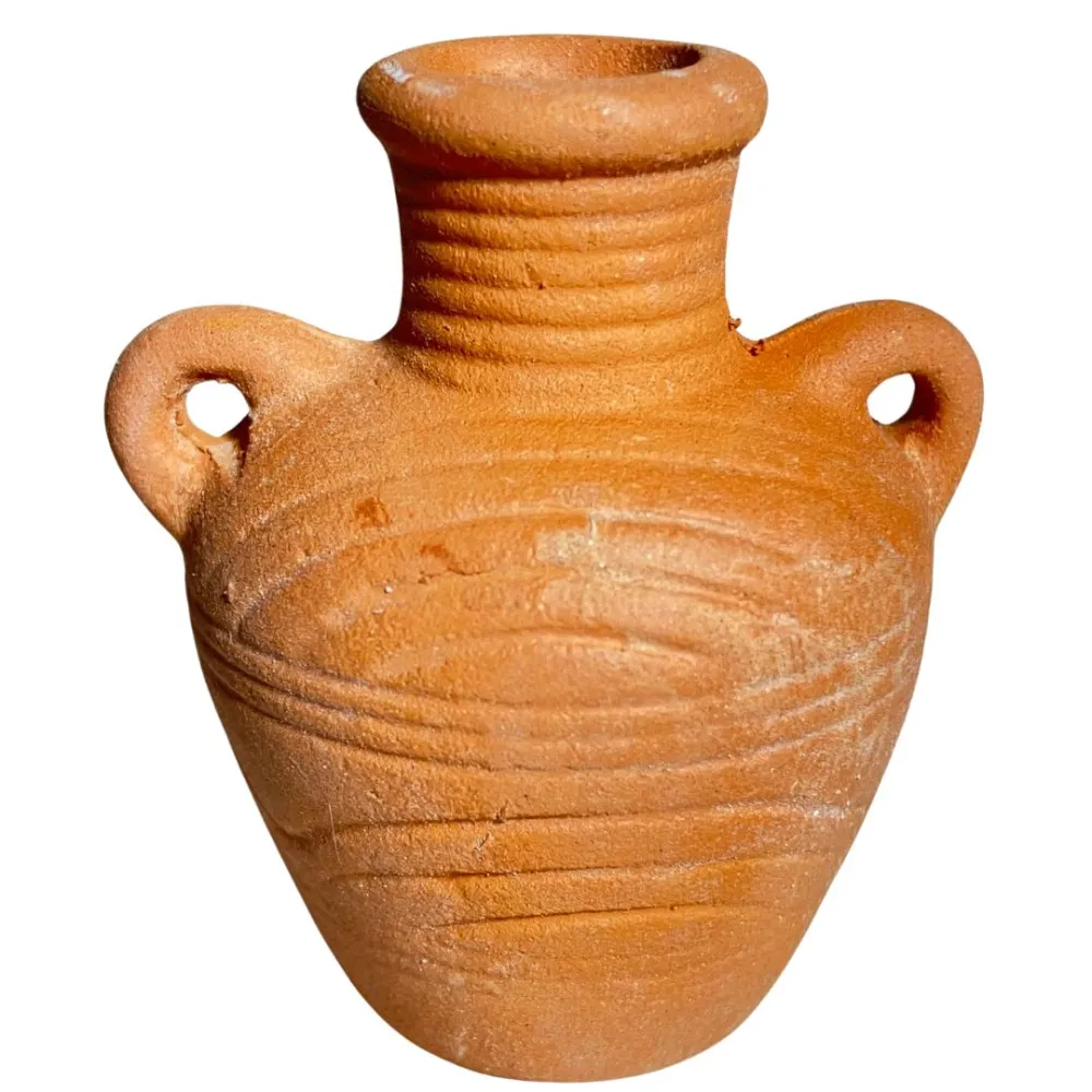 Set of 3 Decorated Terracotta Amphorae for 20 cm Nativity Figures