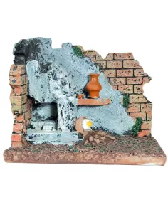 Ambientazione camino in resina per statue da 6-8 cm 2
