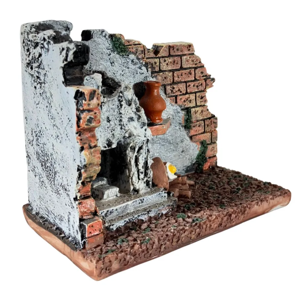 Resin Fireplace Setting for 6–8 cm Nativity Figures