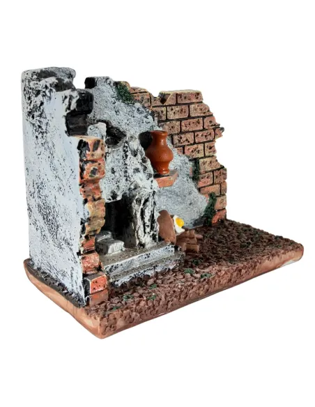 Ambientazione camino in resina per statue da 6-8 cm
