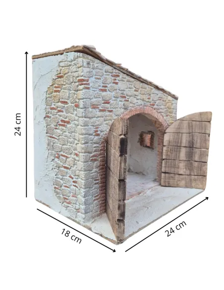 Ambientazione per bottega o Natività popolare per statue da 10 cm