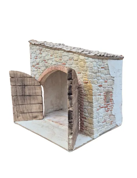 Ambientazione per bottega o Natività popolare per statue da 20 cm