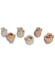 Set of 6 Terracotta Amphorae for 20 cm Nativity Figures