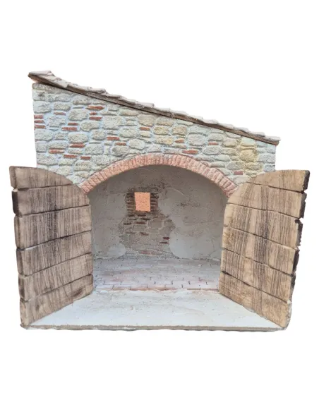 Ambientazione per bottega o Natività popolare per statue da 30 cm