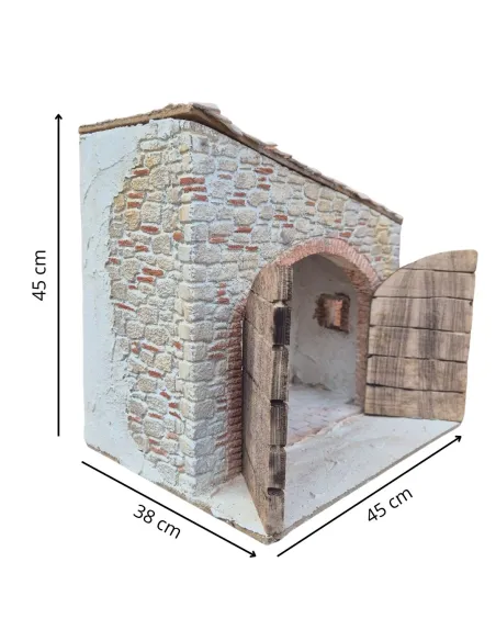 Ambientazione per bottega o Natività popolare per statue da 30 cm