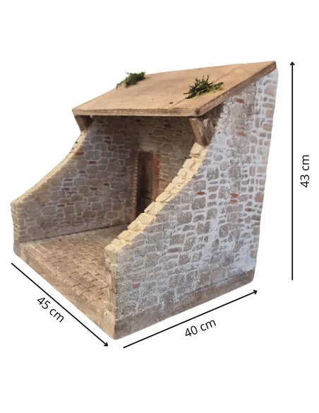 Ambientazione per bottega in polistirene per statue da 30 cm