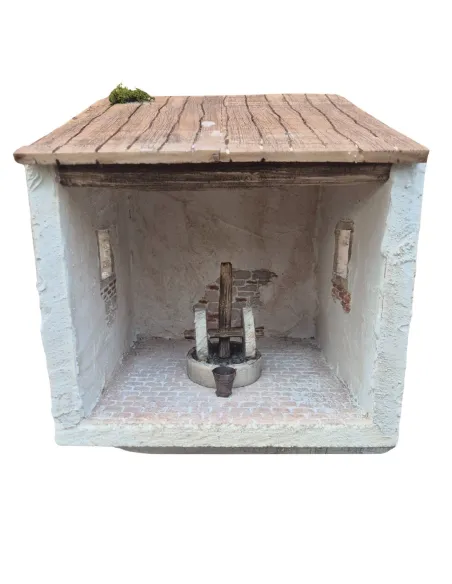 Polystyrene Olive Mill Setting for 10 cm Nativity Figures