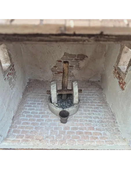 Ambientazione frantoio in polistirene per statue da 10 cm