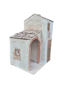 Casa popolare con bottega in polistirene per statue da 10 cm