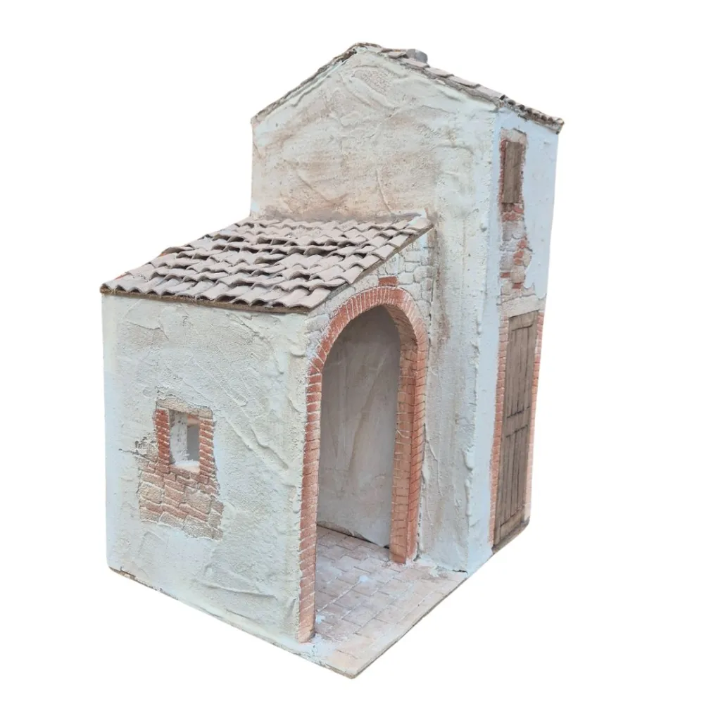 Polystyrene Village House with Workshop for 10 cm Nativity Figures