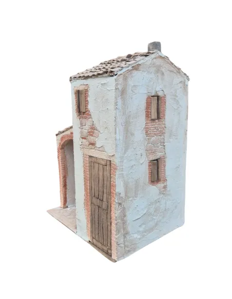 Casa popolare con bottega in polistirene per statue da 10 cm