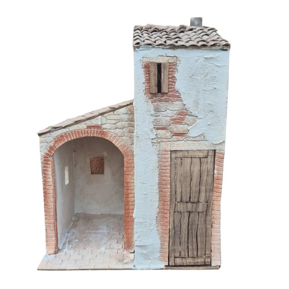 Polystyrene Village House with Workshop for 10 cm Nativity Figures