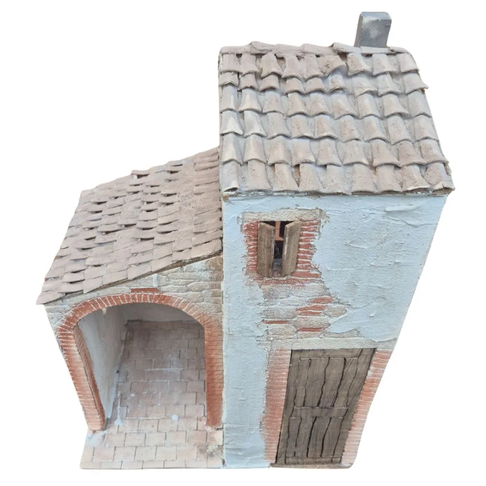 Polystyrene Village House with Workshop for 10 cm Nativity Figures
