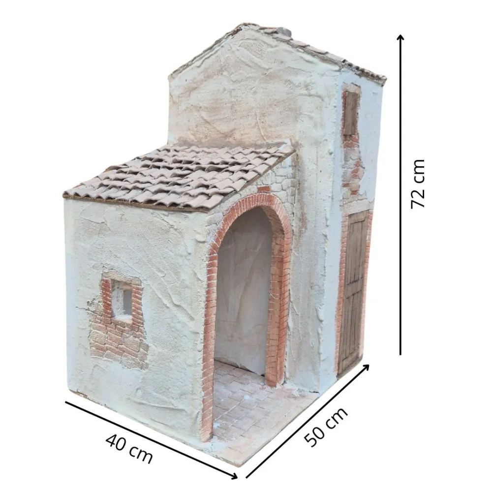 Polystyrene Village House with Workshop for 30 cm Nativity Figures