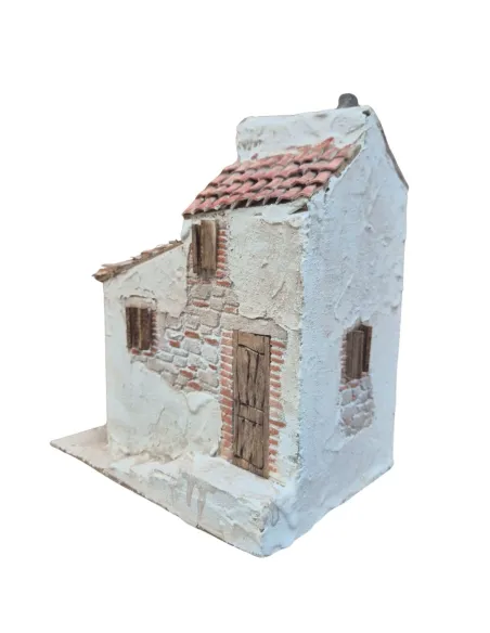 Casa popolare doppio tetto in polistirene per statue da 10 cm