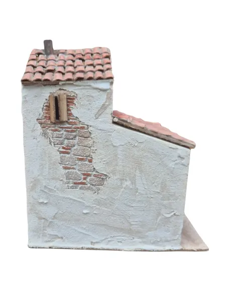 Casa popolare doppio tetto in polistirene per statue da 10 cm