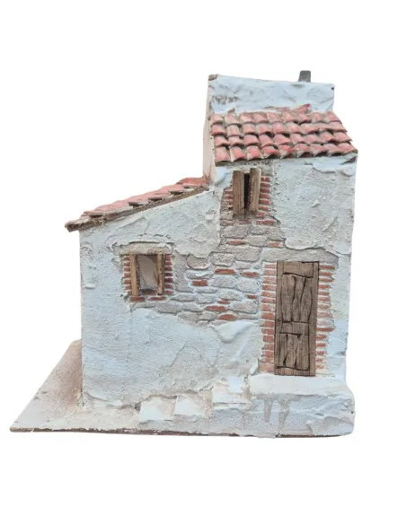 Casa popolare doppio tetto in polistirene per statue da 20 cm
