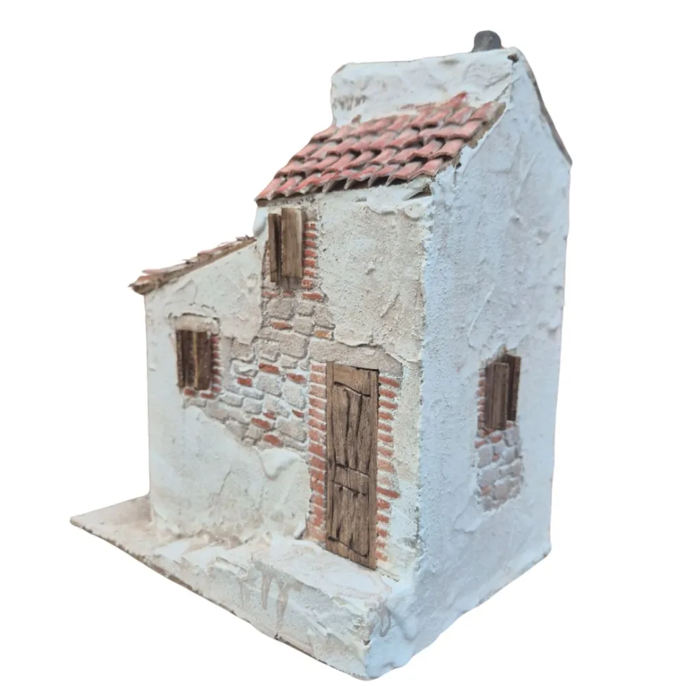 Polystyrene Village House with Double Roof for 20 cm Nativity Figures