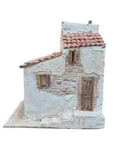 Casa popolare doppio tetto in polistirene per statue da 30 cm 2