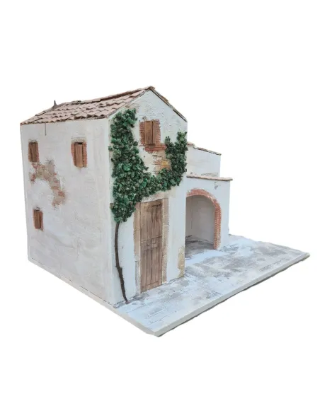 Borgo popolare con bottega in polistirene per statue da 30 cm