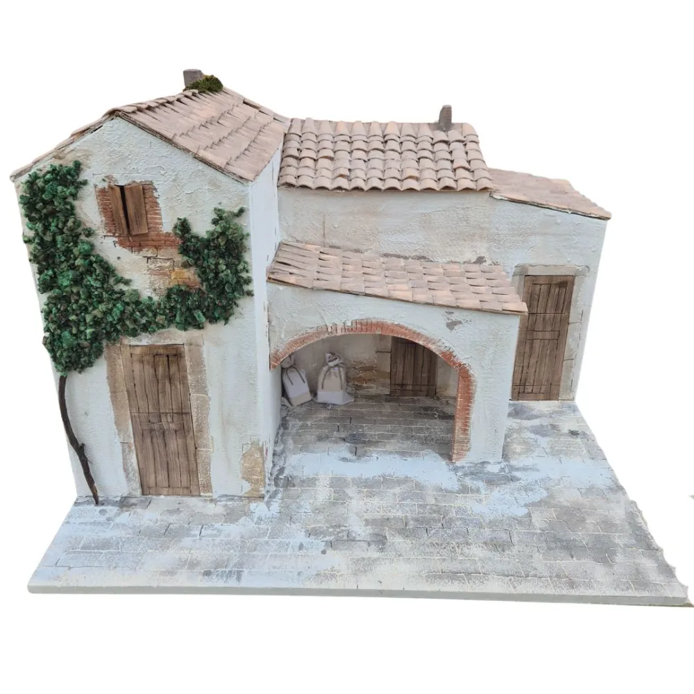 Polystyrene Village with Workshop for 30 cm Nativity Figures