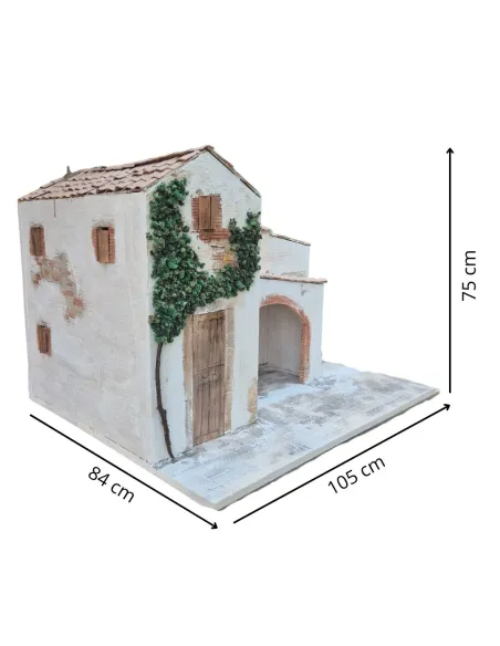 Borgo popolare con bottega in polistirene per statue da 30 cm