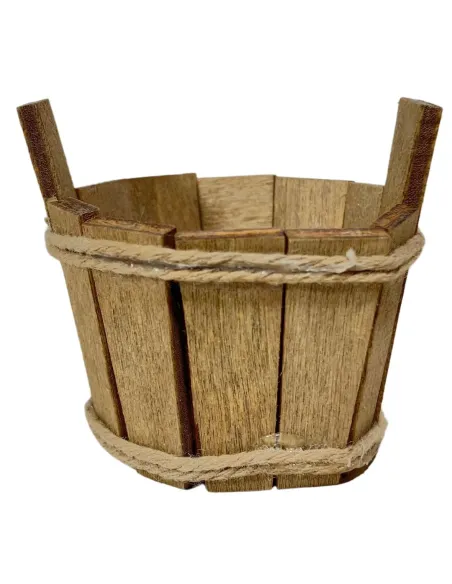 Wooden Stave Wash Tub with Handles for 20 cm Nativity Figures