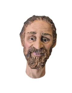 Light-Skinned King Head for 30 cm Nativity Figures