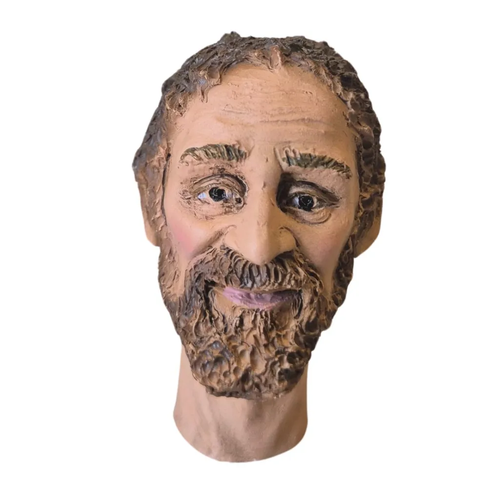 Light-Skinned King Head for 30 cm Nativity Figures