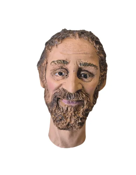 Light-Skinned King Head for 30 cm Nativity Figures