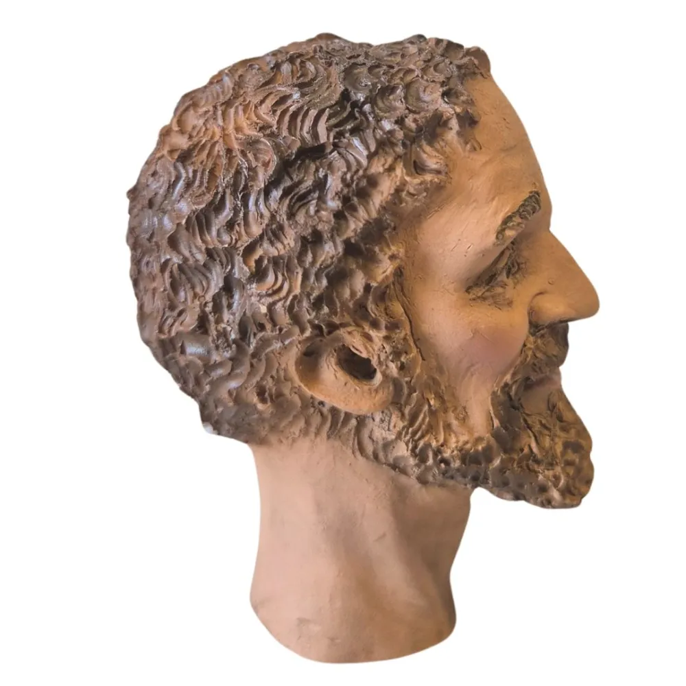 Light-Skinned King Head for 30 cm Nativity Figures