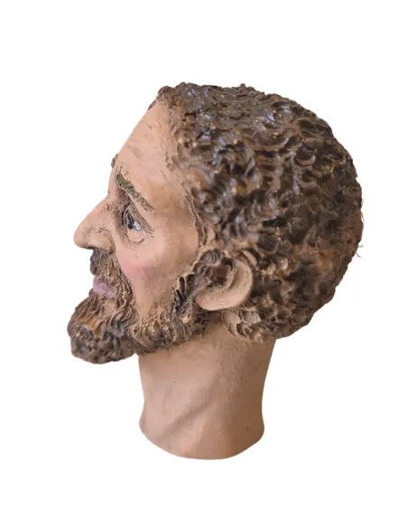 Light-Skinned King Head for 30 cm Nativity Figures