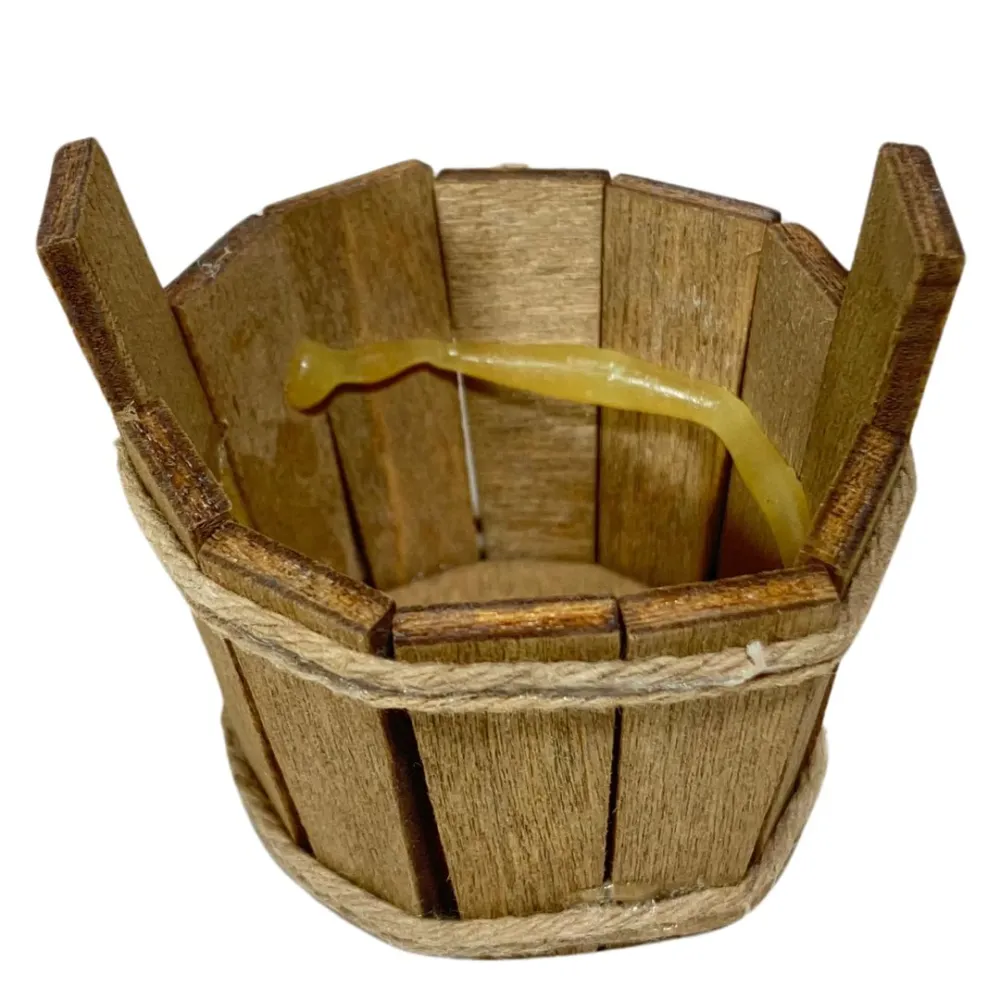 Wooden Stave Wash Tub with Handles for 20 cm Nativity Figures