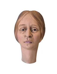Young Woman Head with Light Hair for 30 cm Nativity Figures