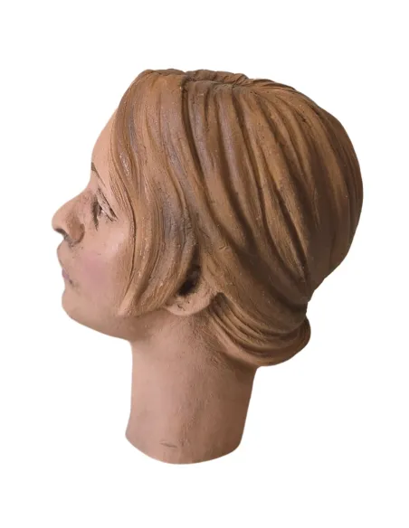 Young Woman Head with Light Hair for 30 cm Nativity Figures