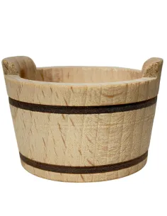 Wooden Wash Tub with Handles for 20–30 cm Nativity Figures 2