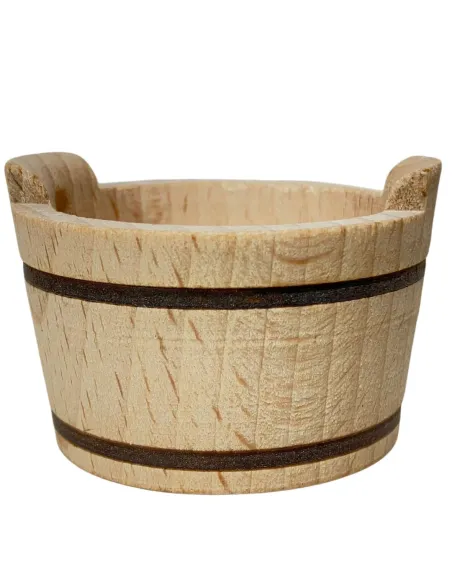 Wooden Wash Tub with Handles for 20–30 cm Nativity Figures