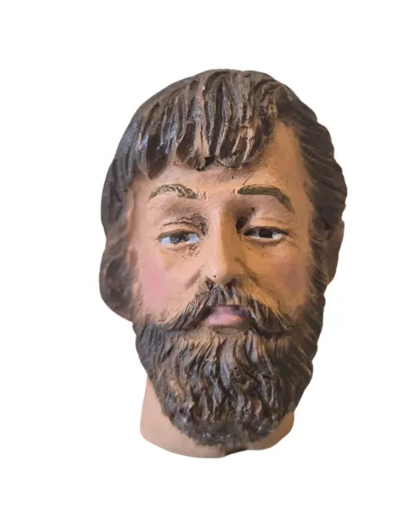 Middle-Aged Shepherd Head for 30 cm Nativity Figures