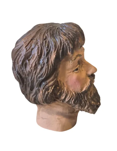 Middle-Aged Shepherd Head for 30 cm Nativity Figures