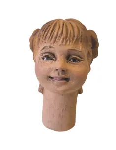 Blonde Little Girl Head for 30 cm Nativity Figures