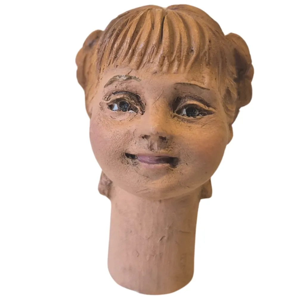 Blonde Little Girl Head for 30 cm Nativity Figures